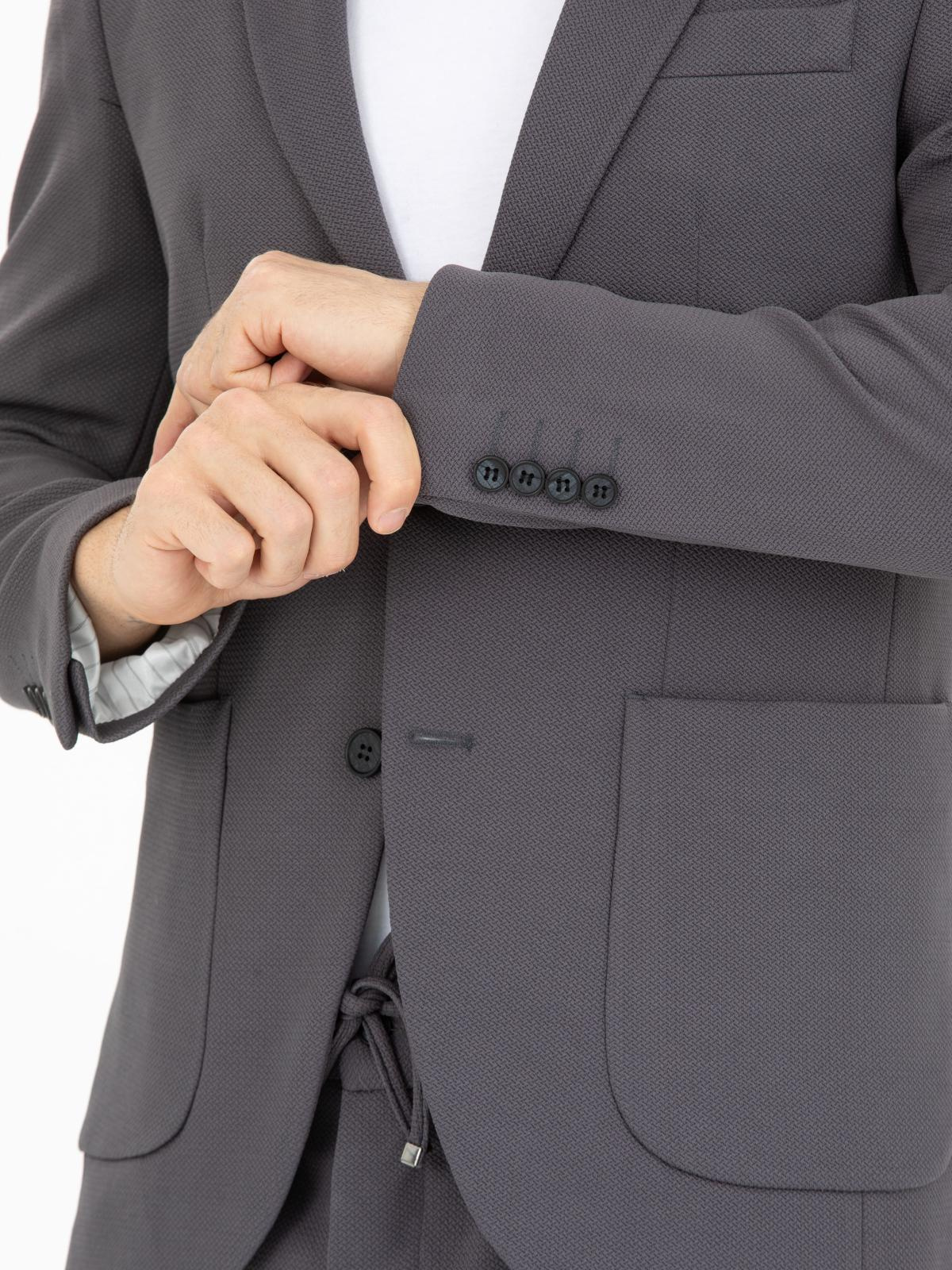 Men single-breasted two-piece suit wholesale Smoke Gray color 678366