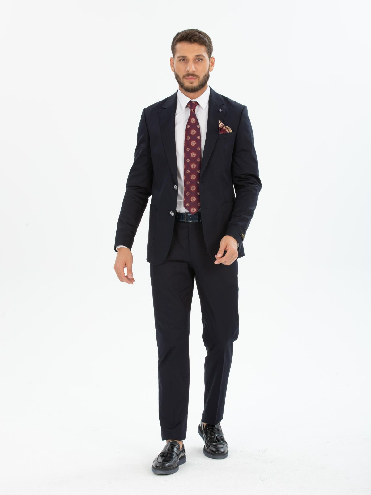 Men straight fit suit wholesale Black color