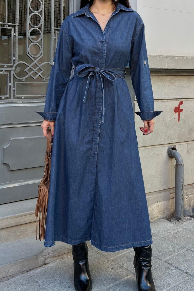 Midi Boy Elbise 3059-26-(S-XL)