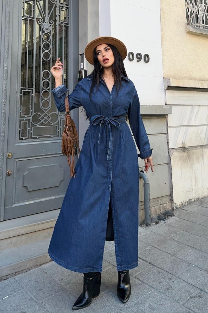 Midi Boy Elbise 3059-26-(S-XL)