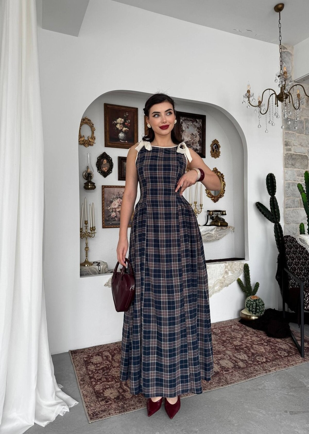 Mumu Dress with Bow Detail