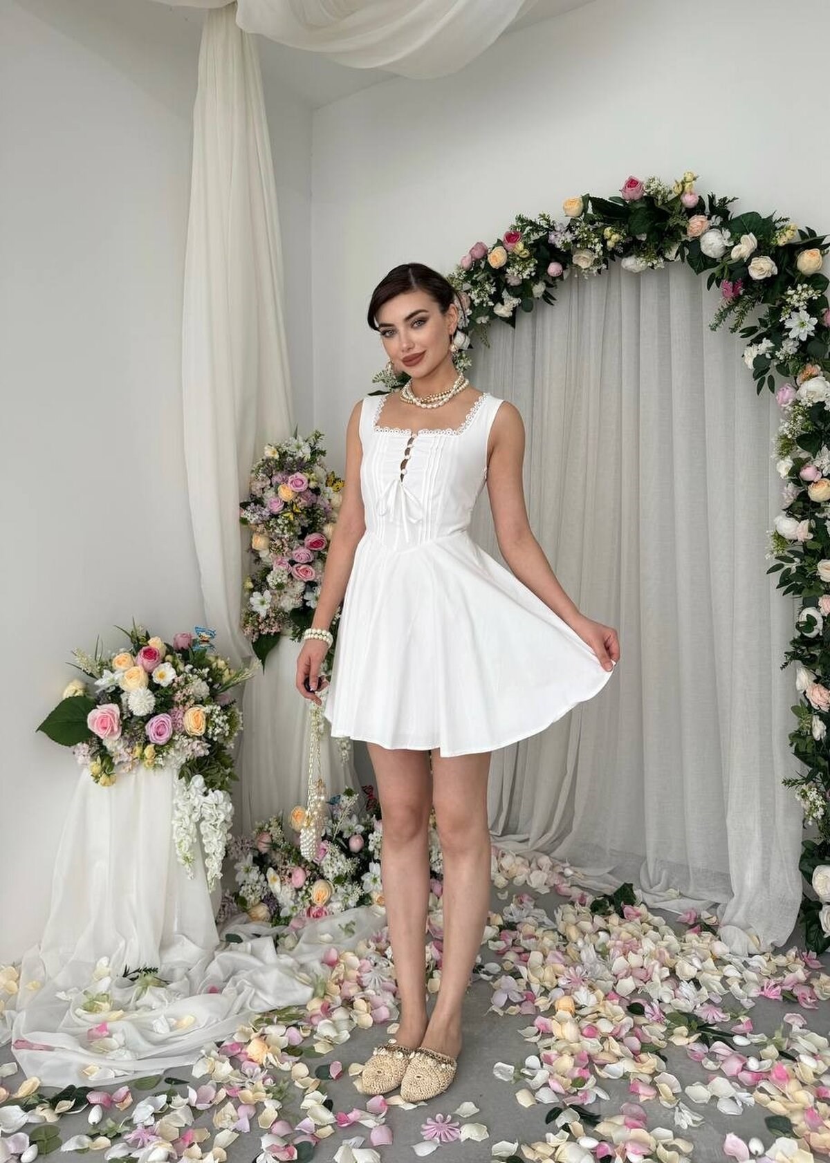 Nuklu Button Detail Dress
