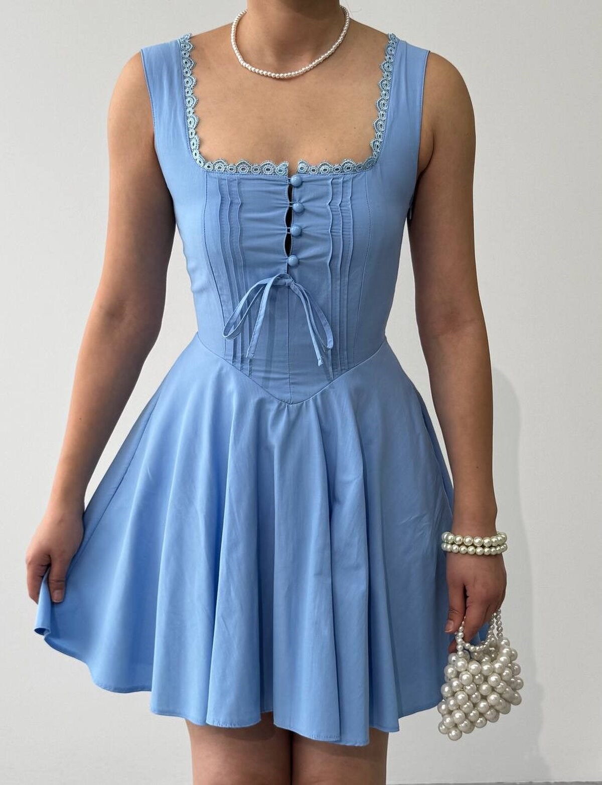 Nuklu Button Detail Dress