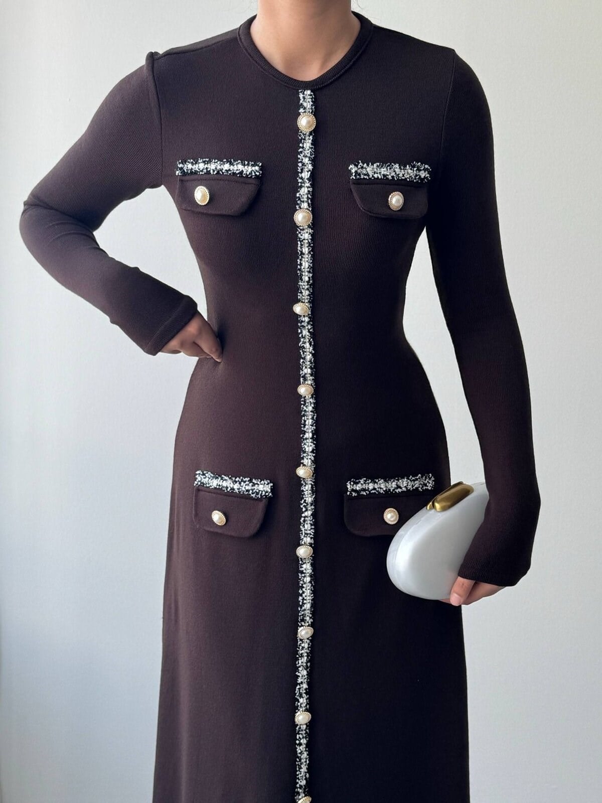 Orla Button Detailed Dress