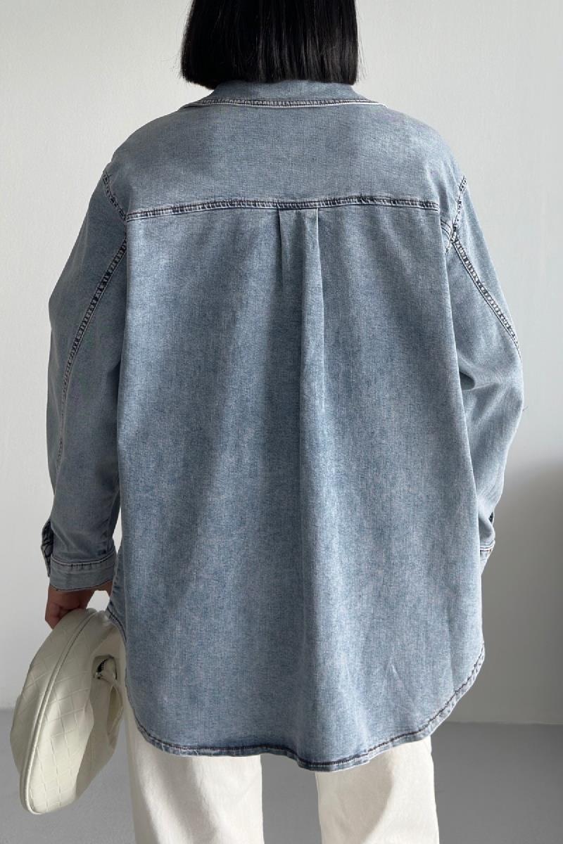 Oversize Kot Gömlek 6090-08-(S+L+3)