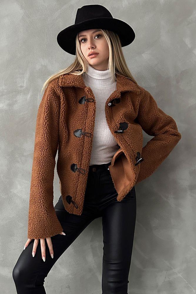 Pamuklu Peluş Toptan Polar - Taba | TOPSHOW