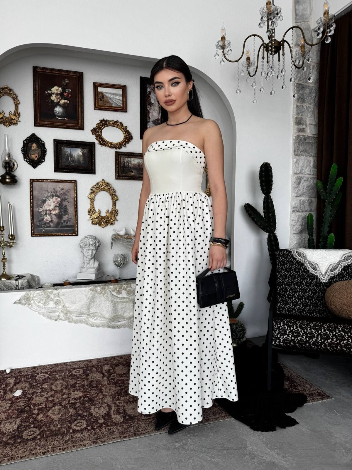 Penas Strapless Dress