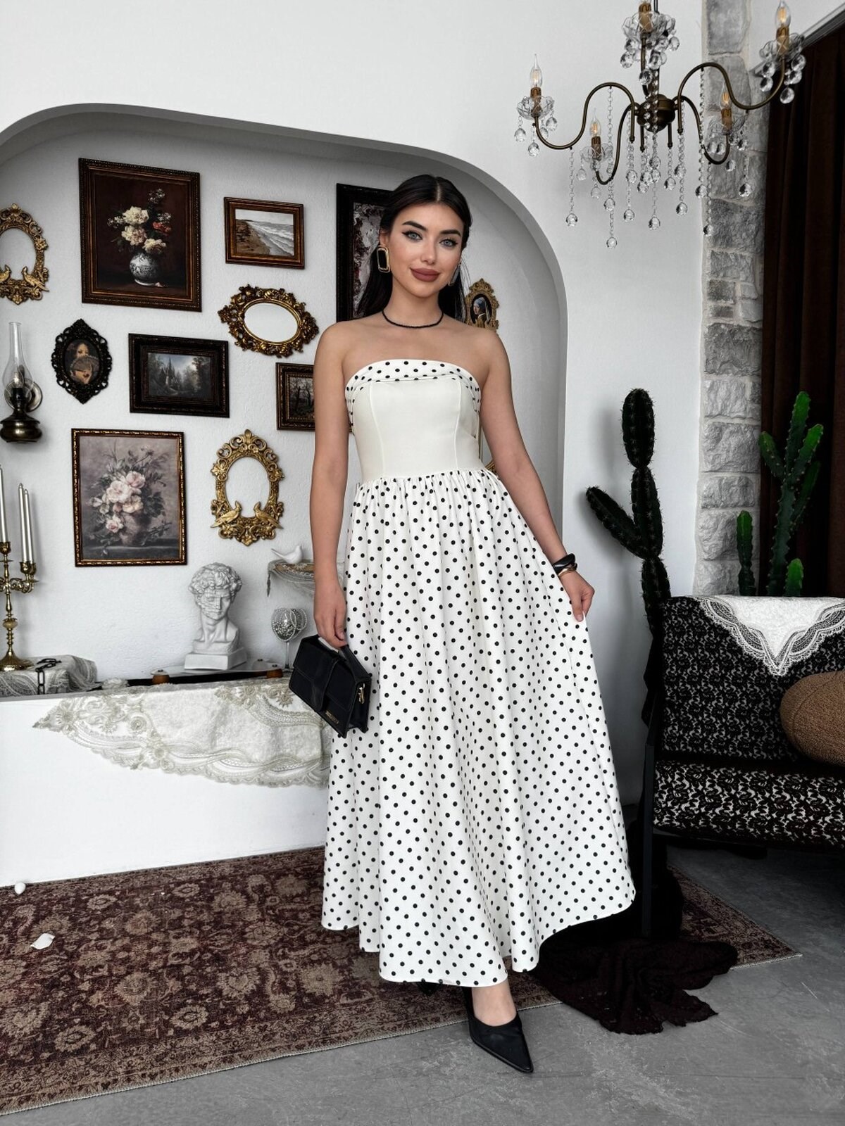 Penas Strapless Dress
