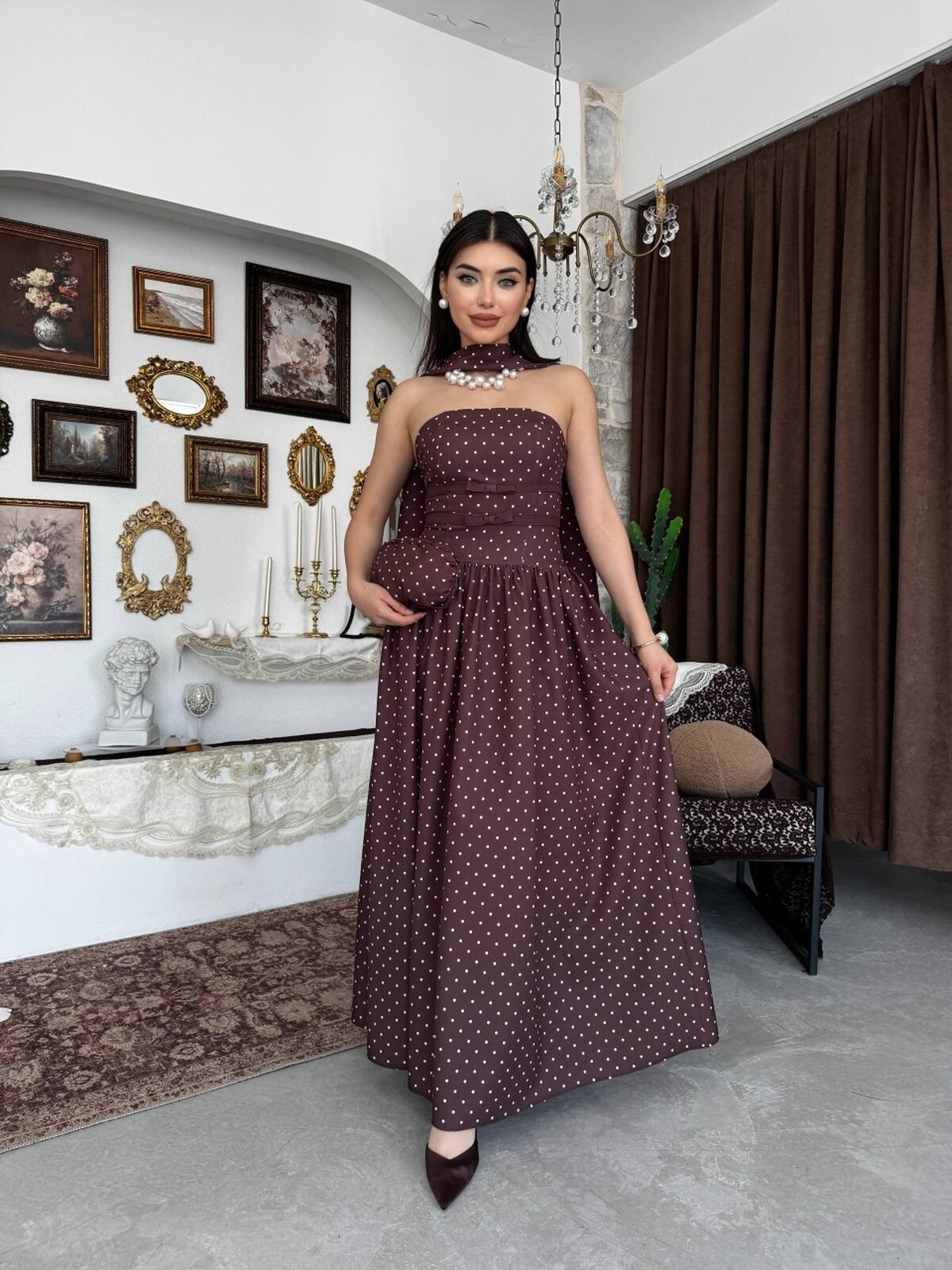 Penas Strapless Dress