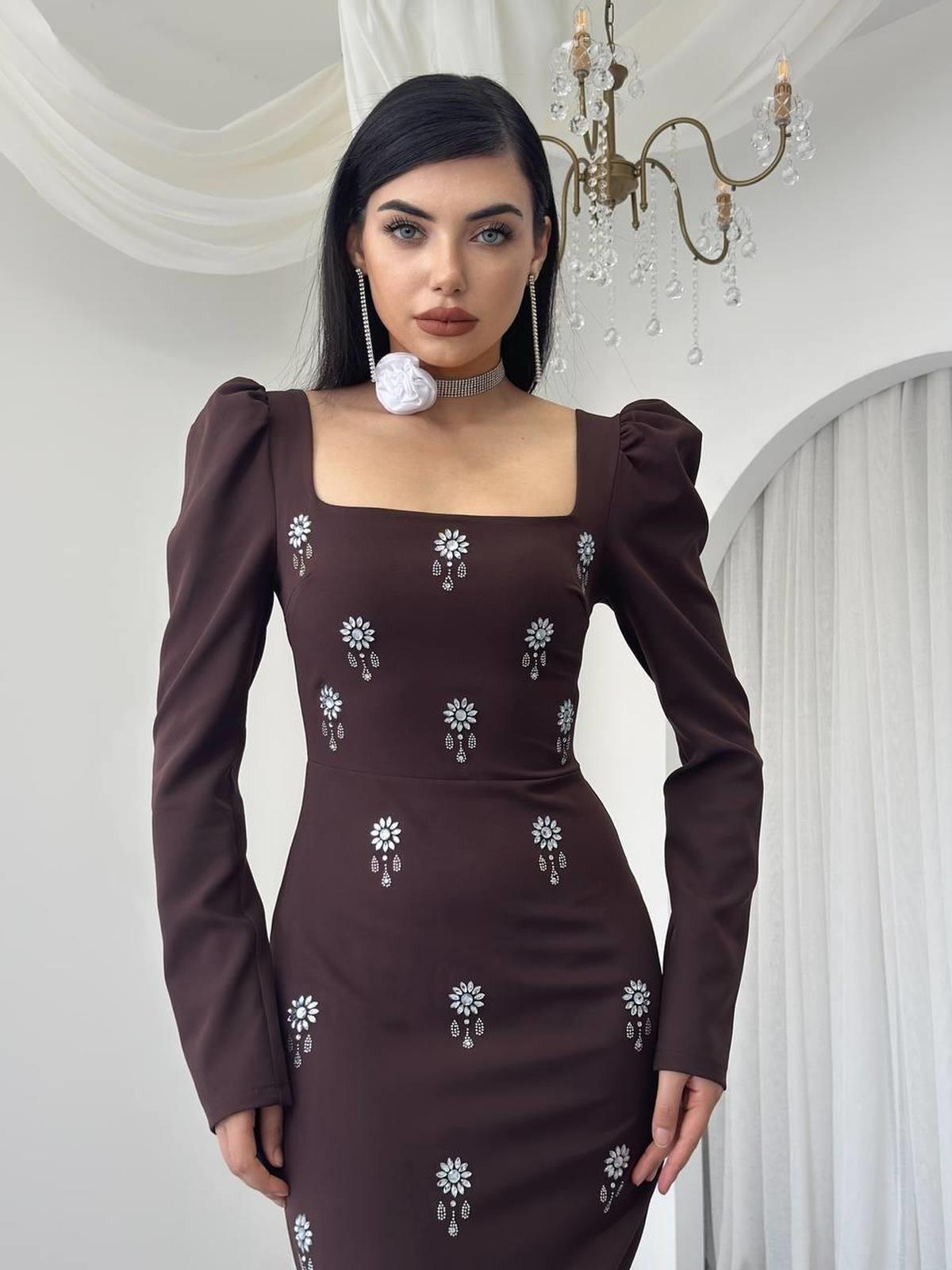 Pera Stone Detailed Dress