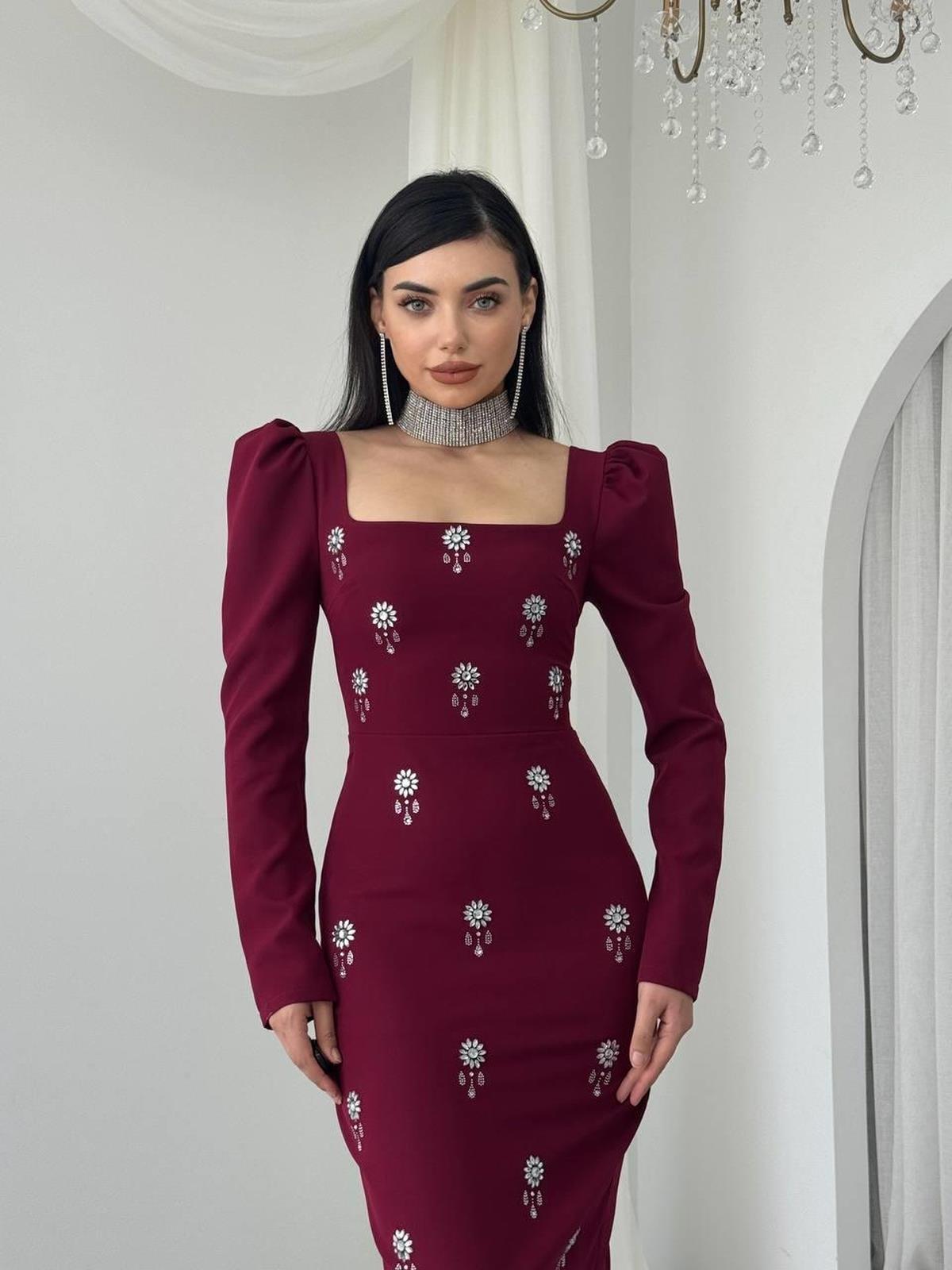 Pera Stone Detailed Dress