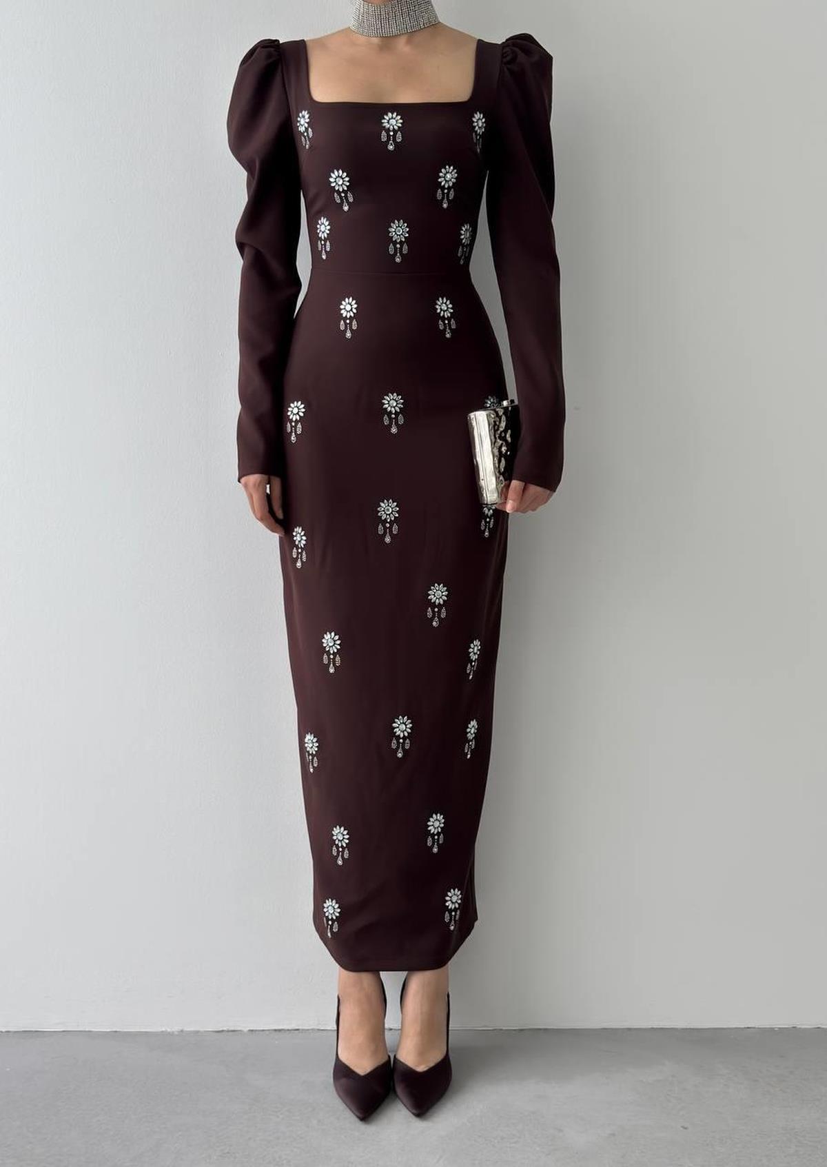 Pera Stone Detailed Dress