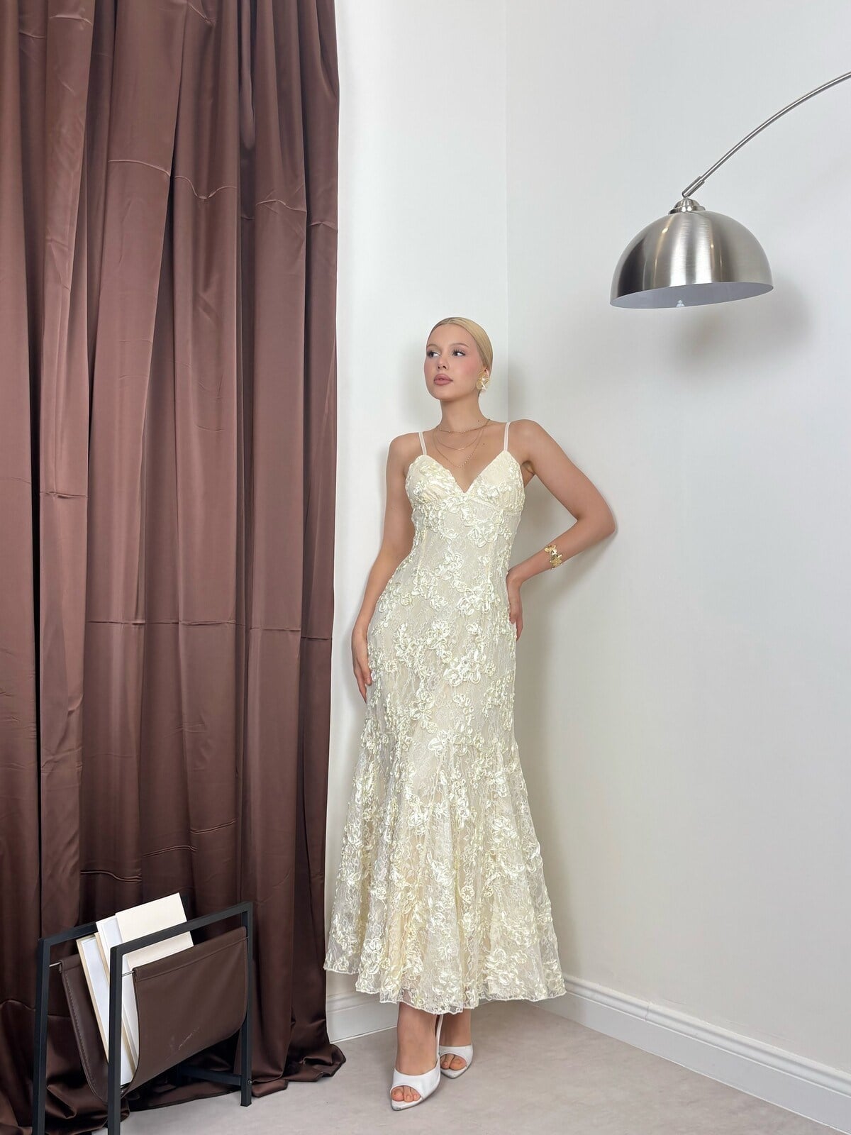 SARI 20487 ELBİSE