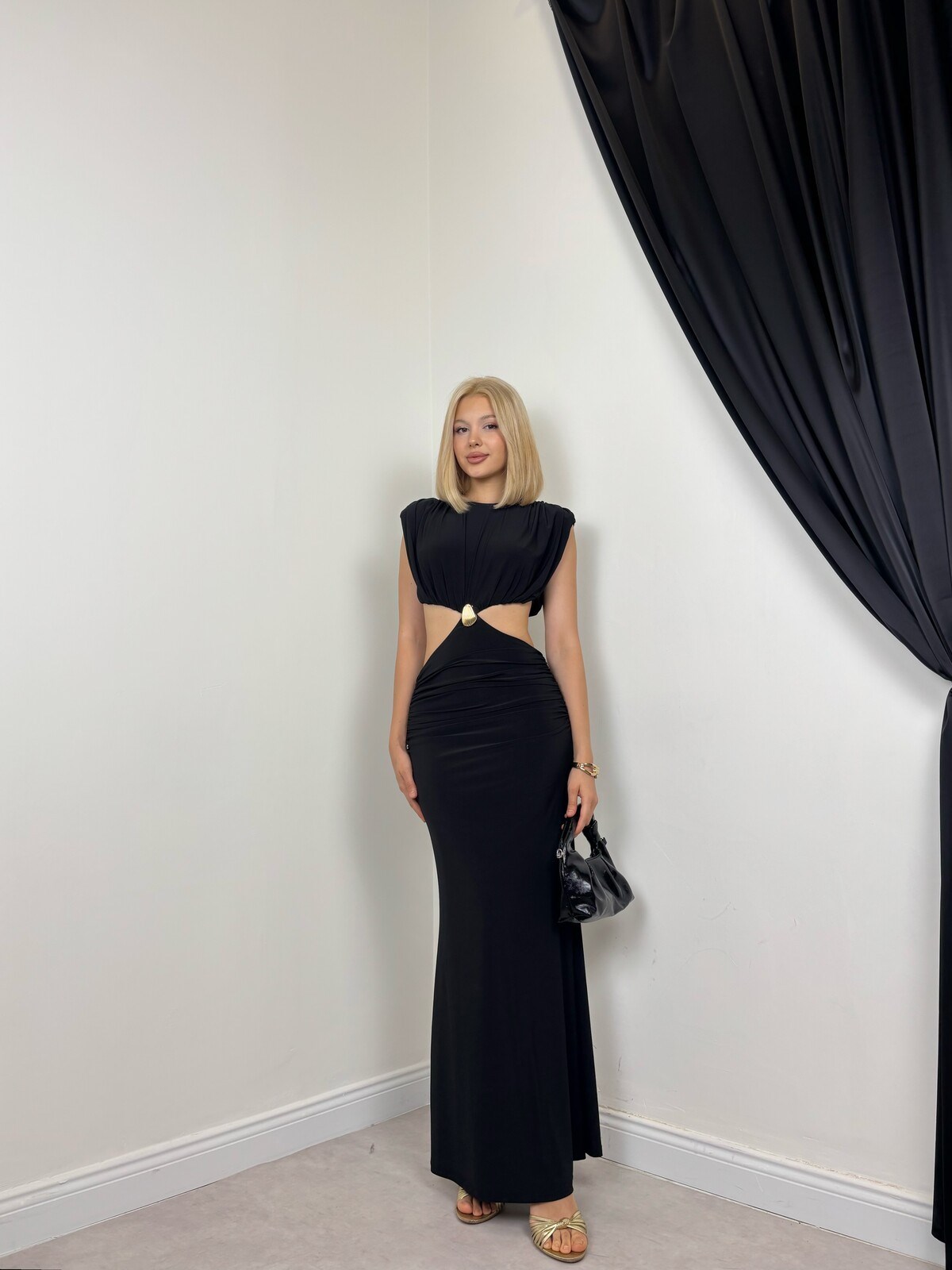 SIYAH 20611 ELBİSE