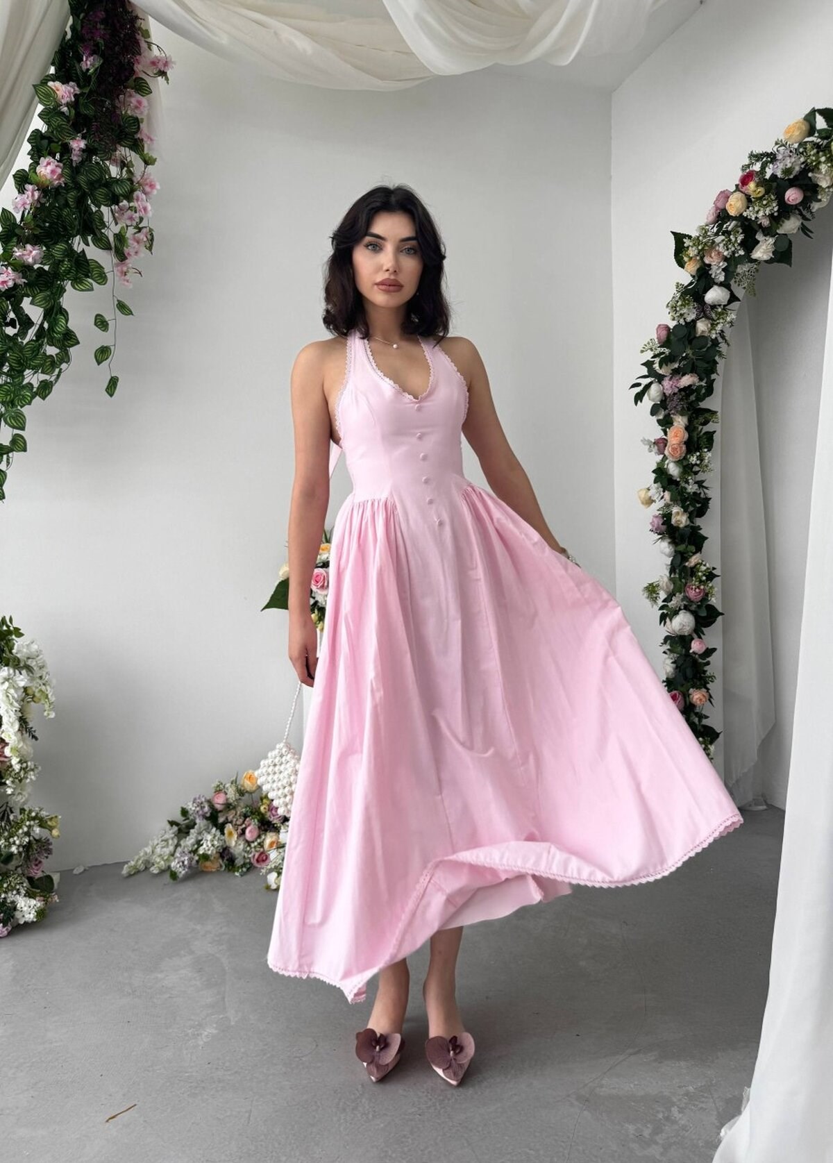 Smen Button Detail Dress