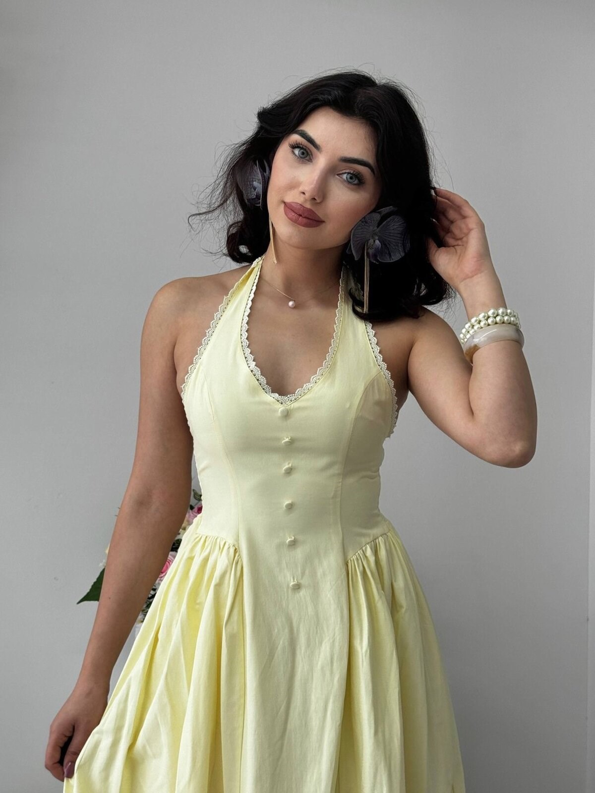 Smen Button Detail Dress