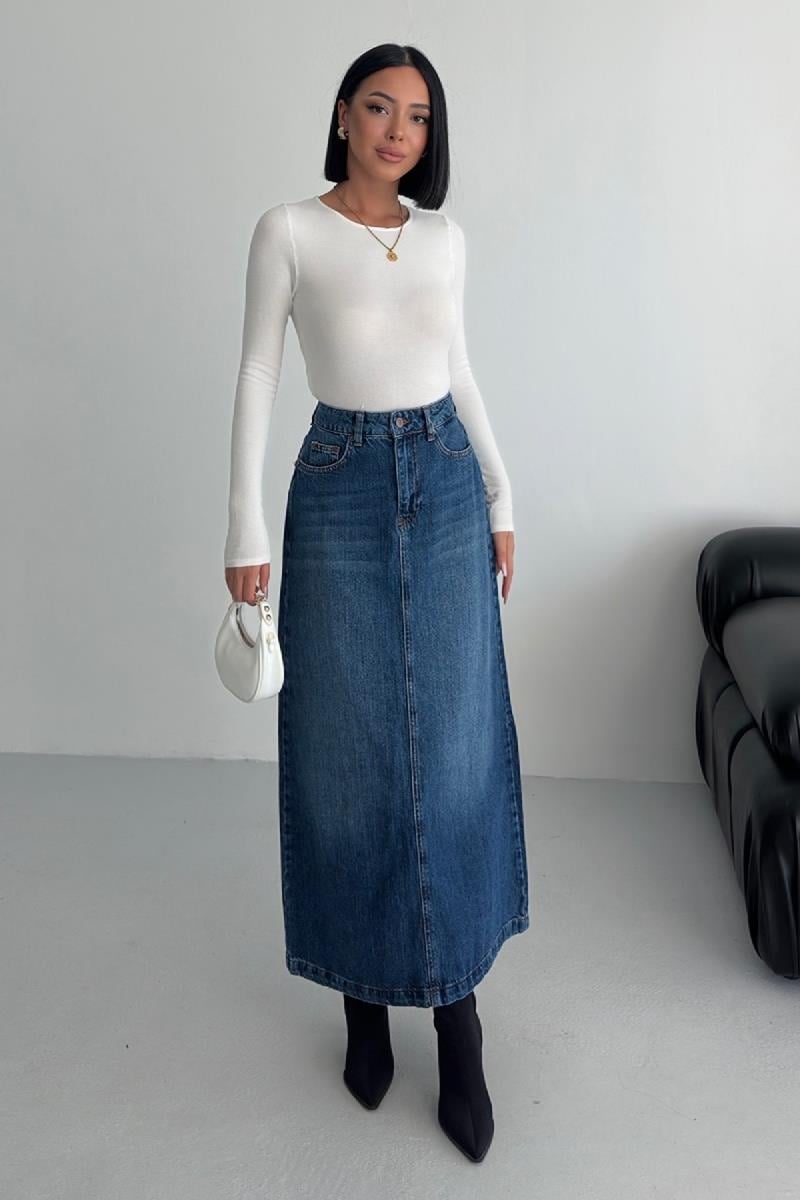 Uzun Boy Kot Etek 1082-01-(36-46)