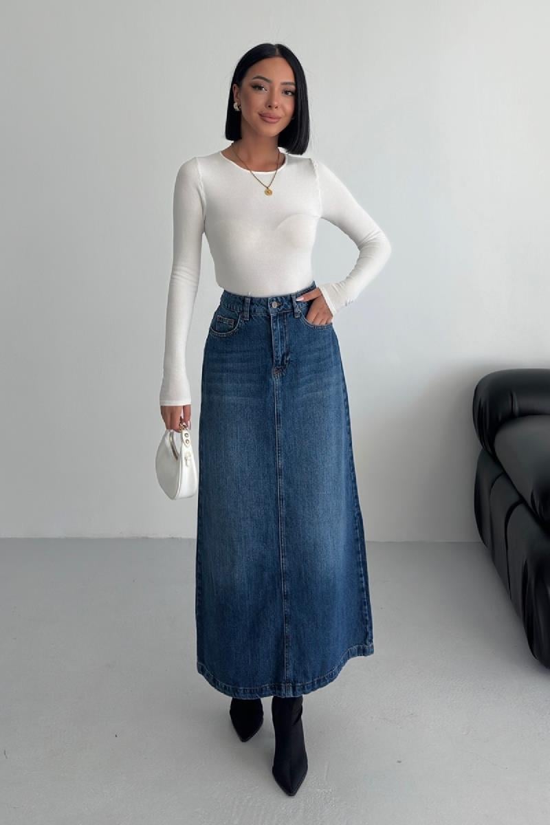 Uzun Boy Kot Etek 1082-01-(36-46)