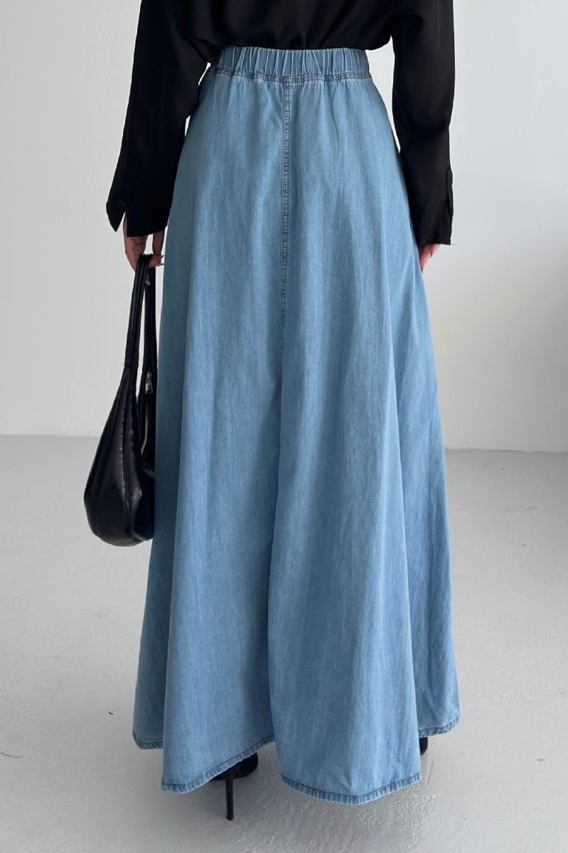 Volanlı Uzun Etek 1090-25-(36-42-4)