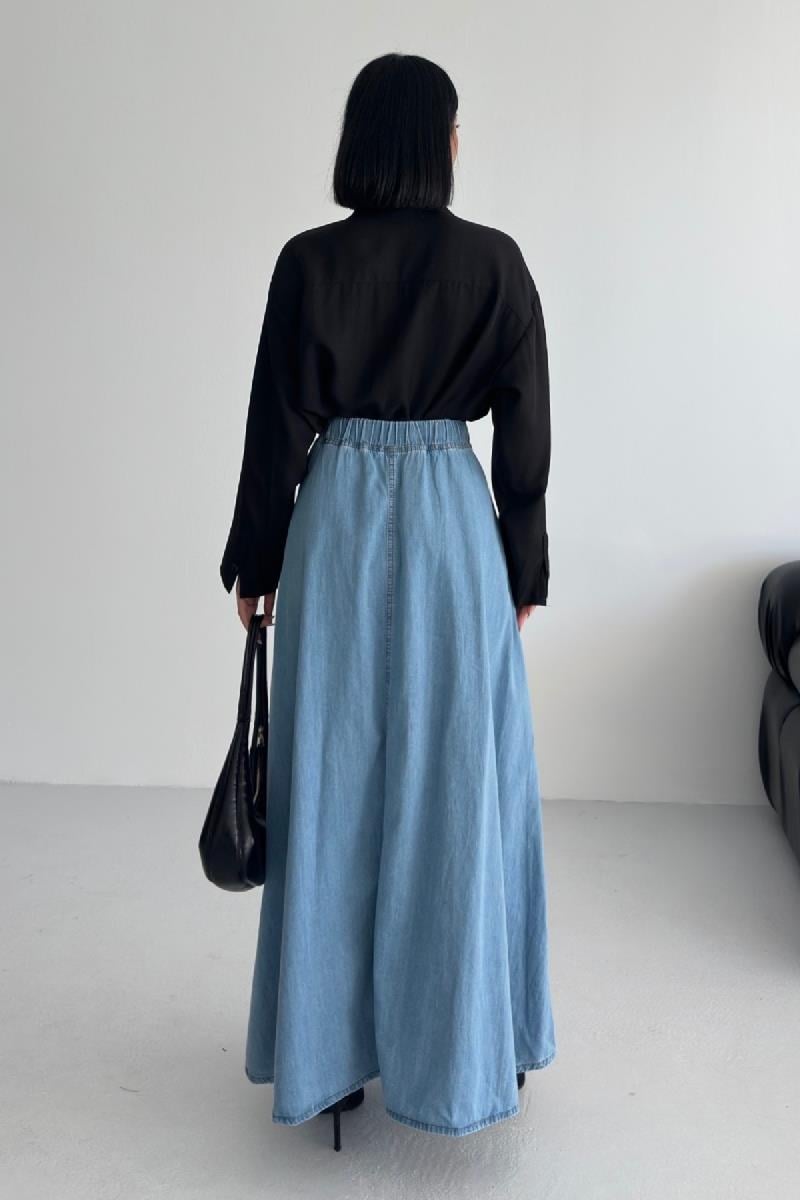 Volanlı Uzun Etek 1090-25-(36-42-4)