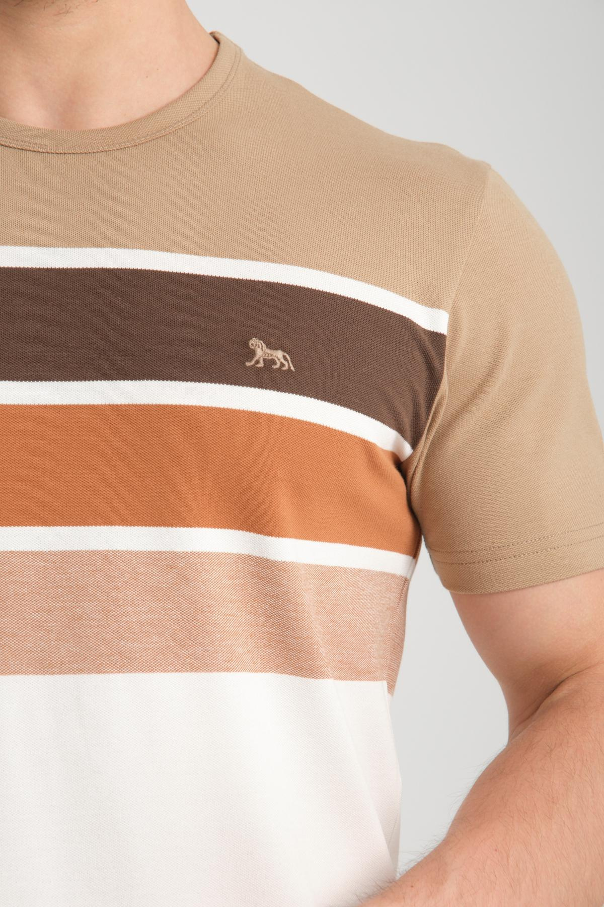 Wholesale Men Beige T-shirt 736185