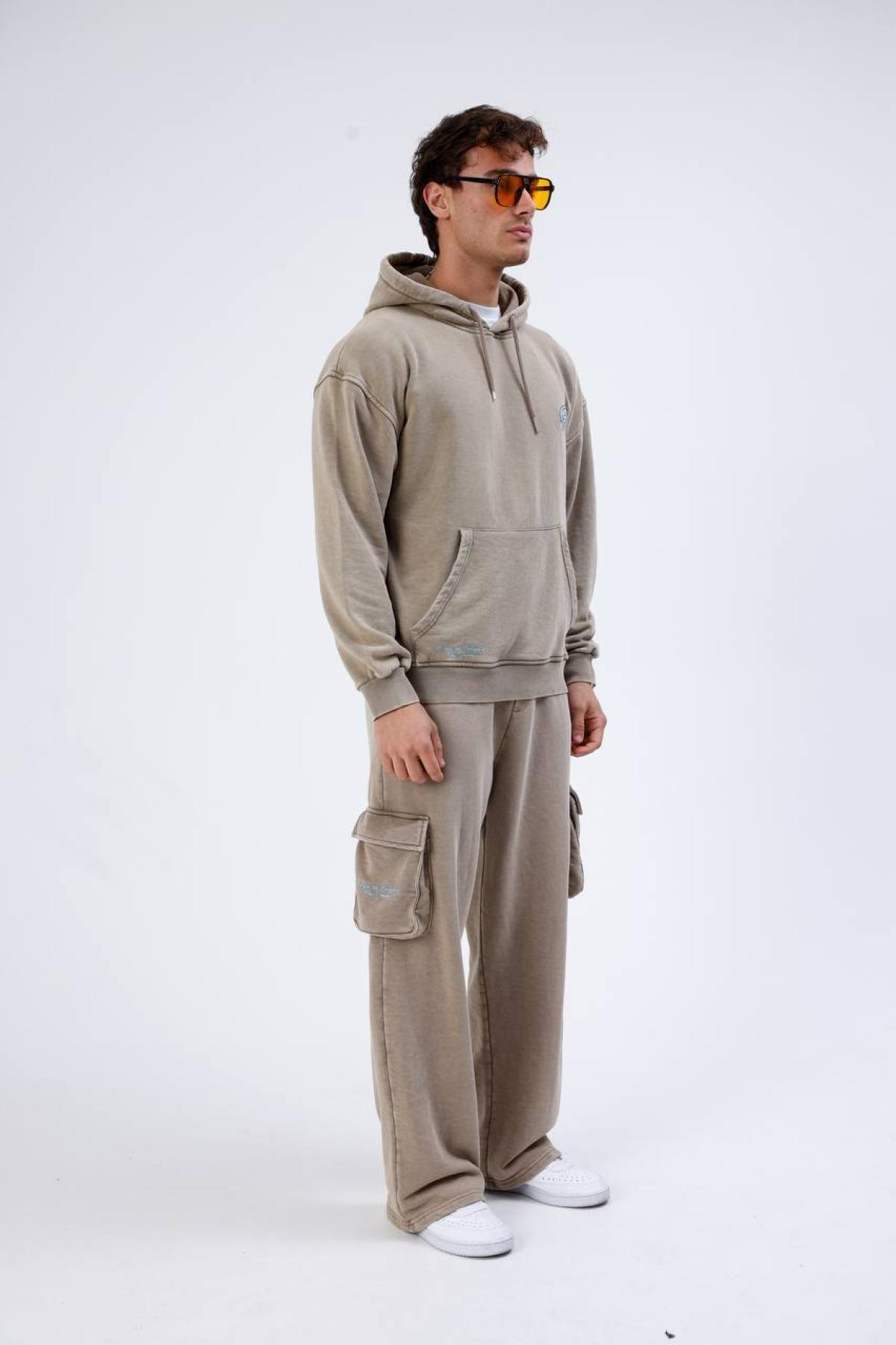 Wholesale Men Beige Tracksuit Set 739164