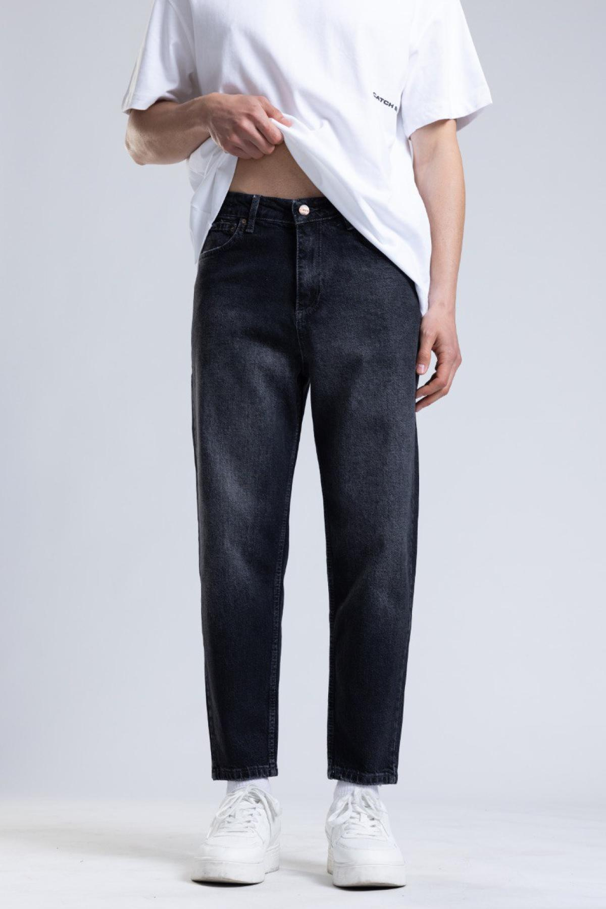 Wholesale Men Black Boyfriend Jeans 736550