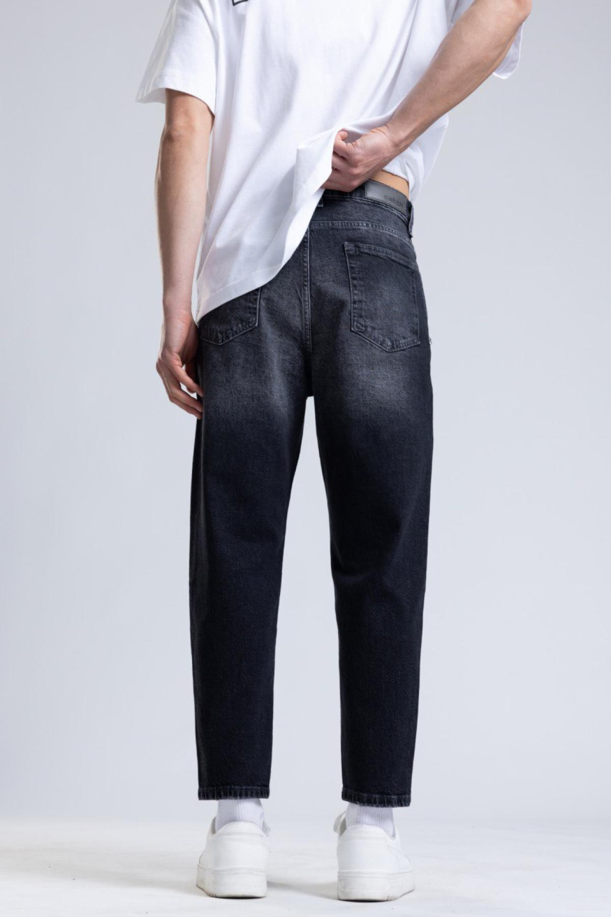 Wholesale Men Black Boyfriend Jeans 736550