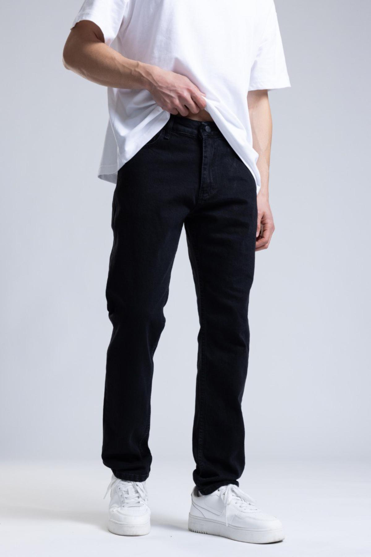 Wholesale Men Black Regular Jeans 736546