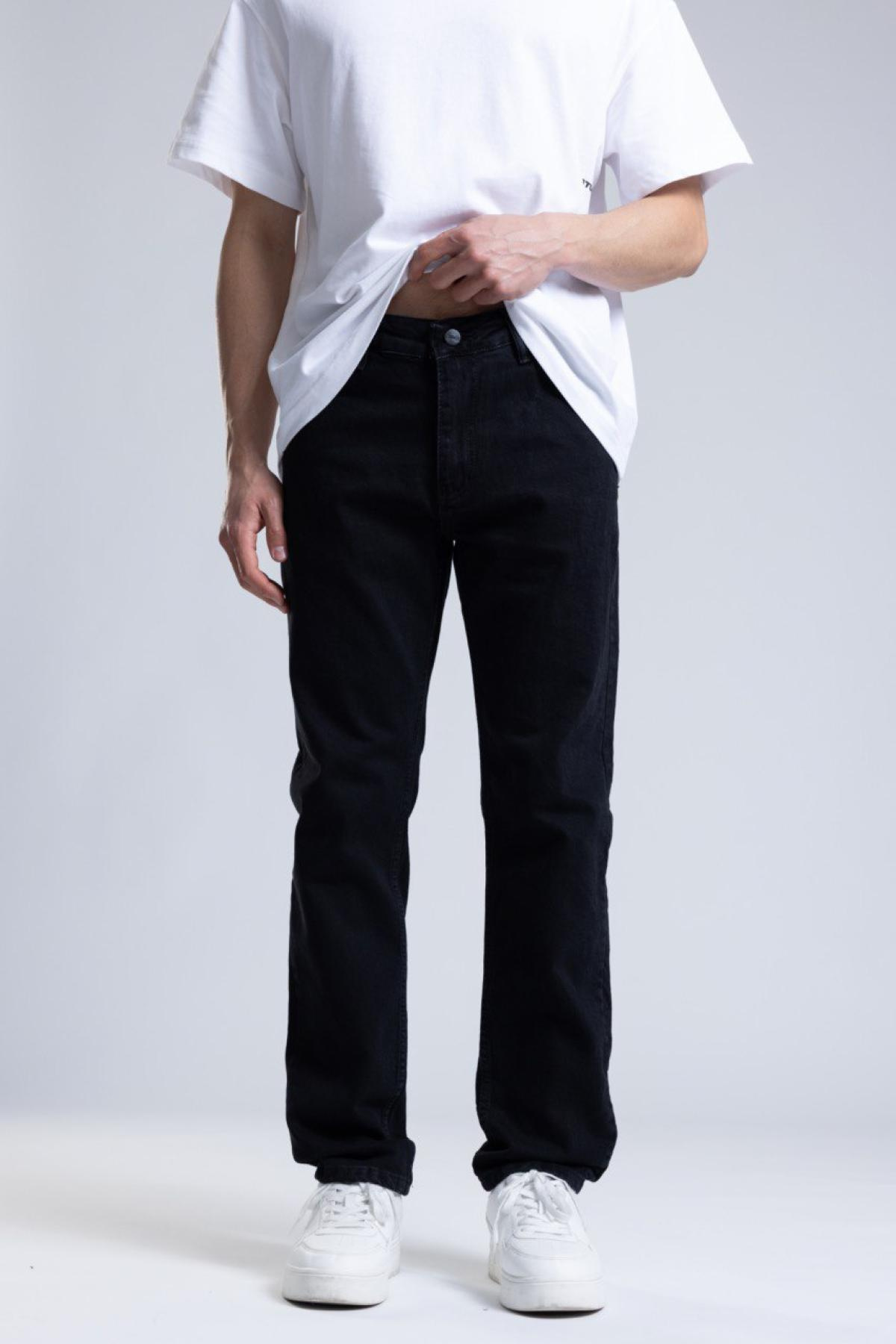 Wholesale Men Black Regular Jeans 736546