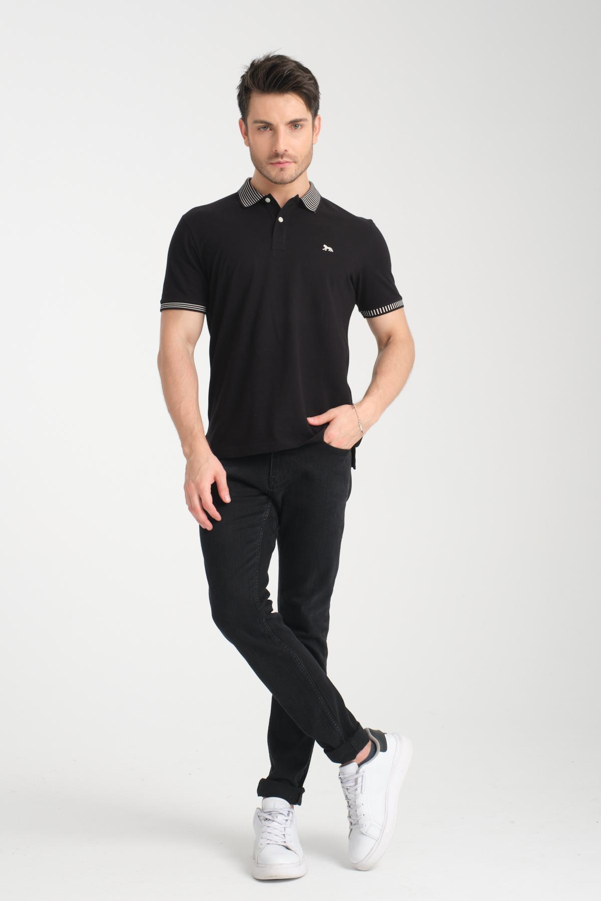 Wholesale Men Black T-shirt 736064