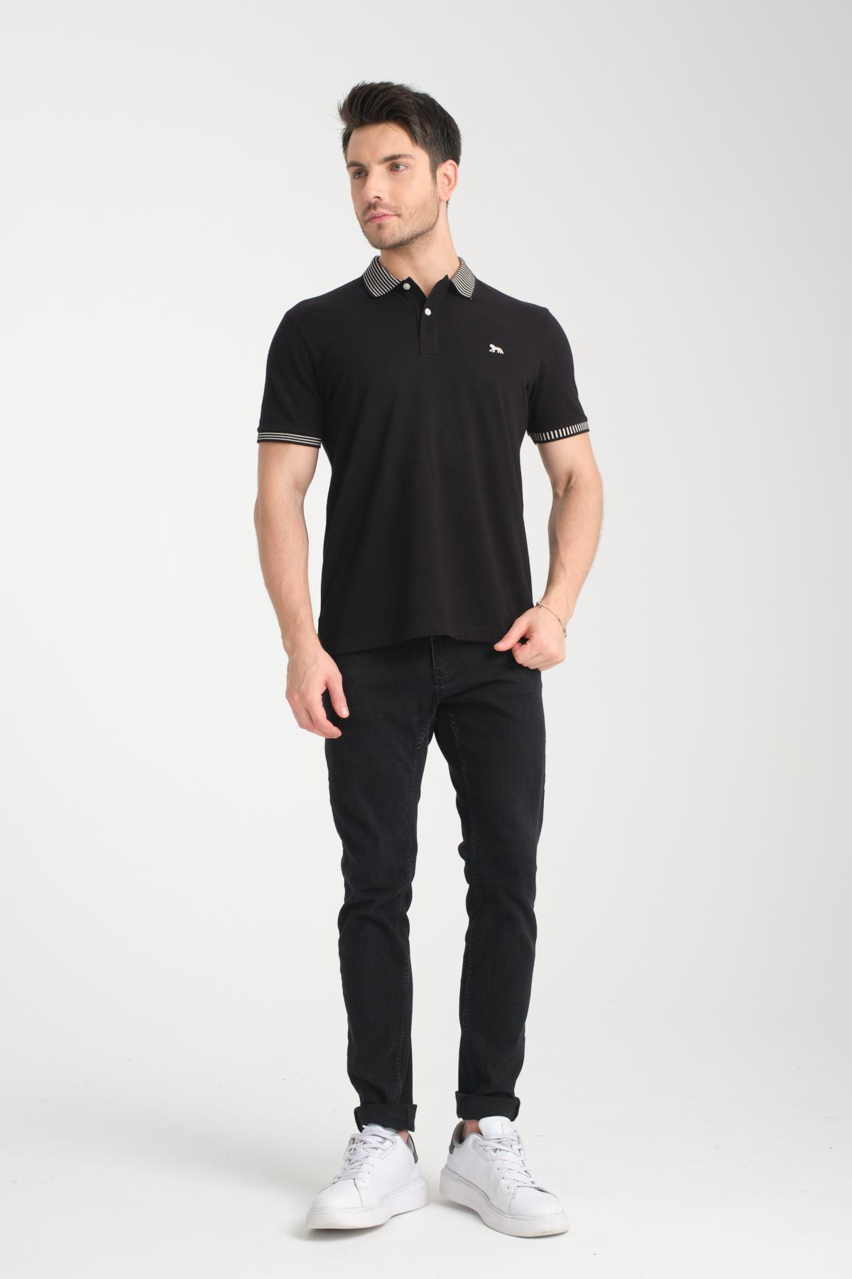 Wholesale Men Black T-shirt 736064