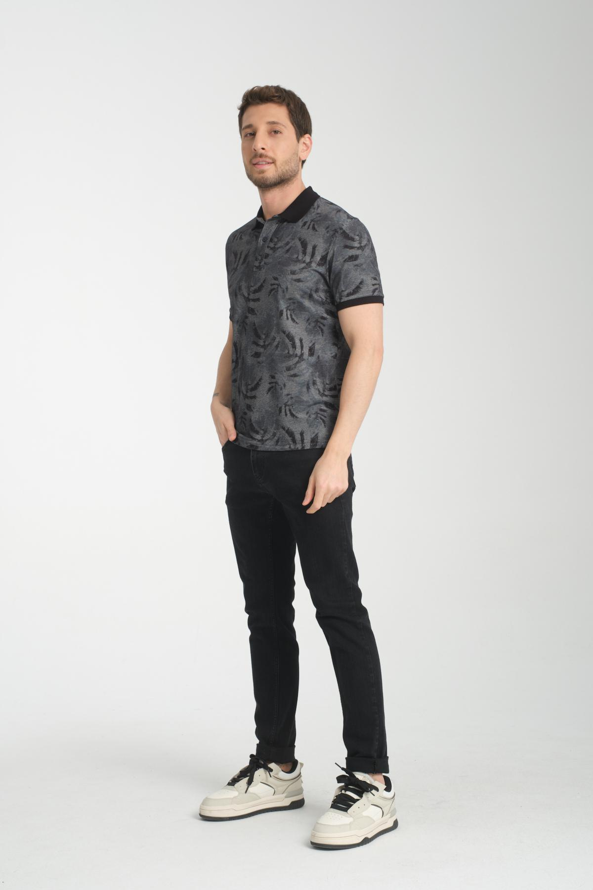 Wholesale Men Black  T-shirt 736149