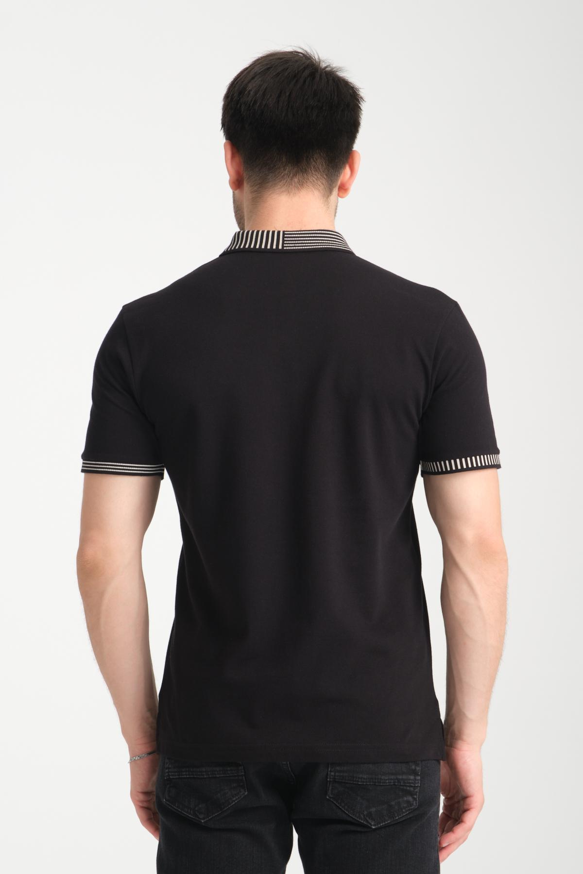 Wholesale Men Black T-shirt 736064