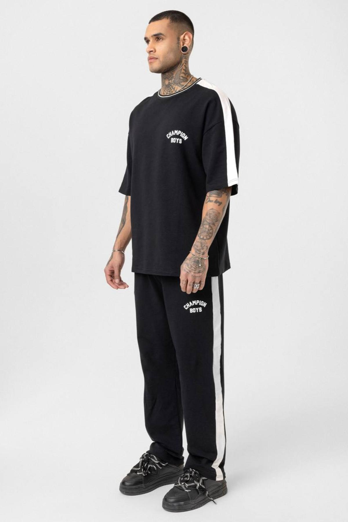 Wholesale Men Black Tracksuit 722705