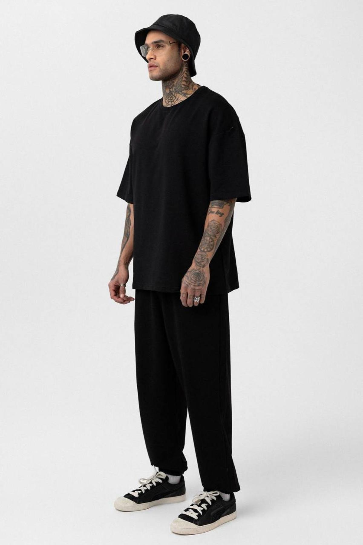 Wholesale Men Black Tracksuit 722710