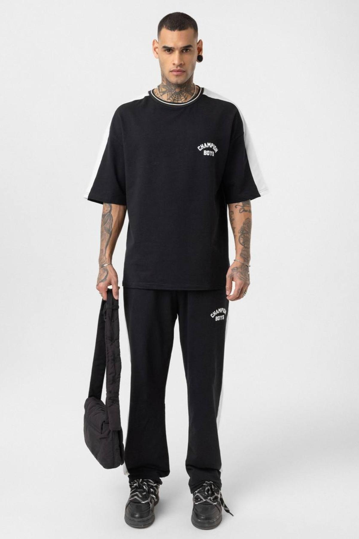 Wholesale Men Black Tracksuit 722705