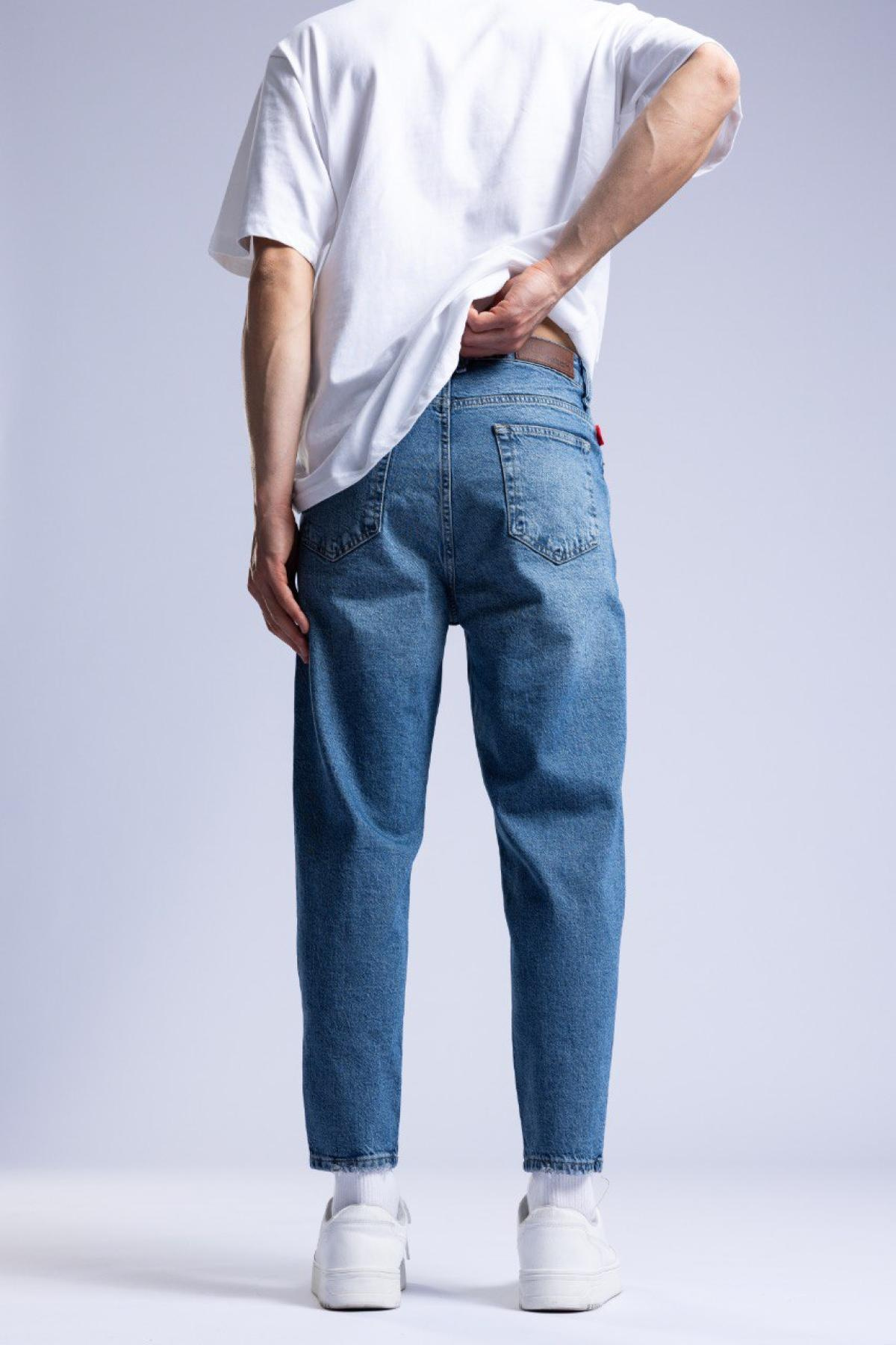 Wholesale Men Blue Boyfriend Jeans 736552
