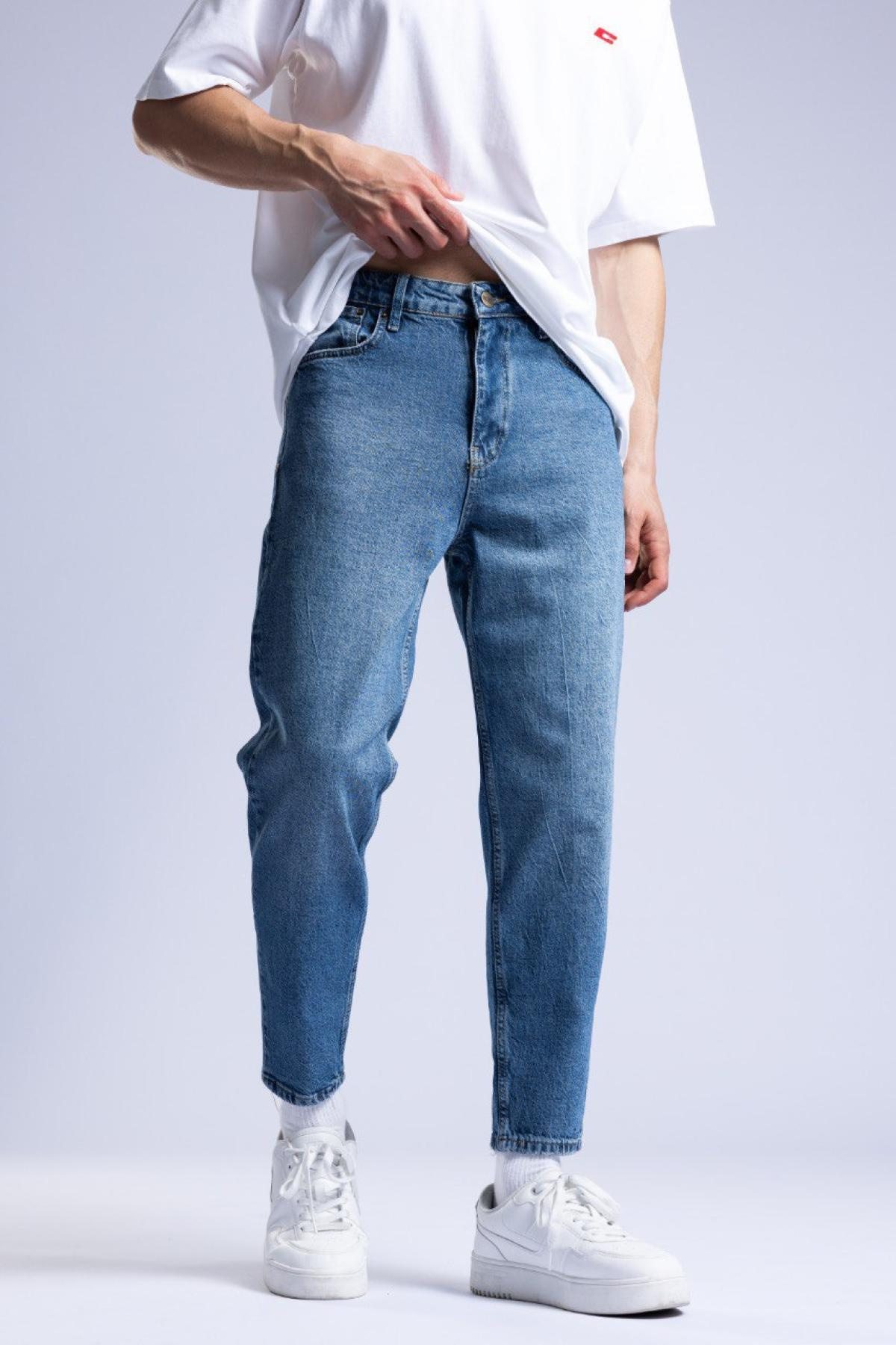 Wholesale Men Blue Boyfriend Jeans 736552