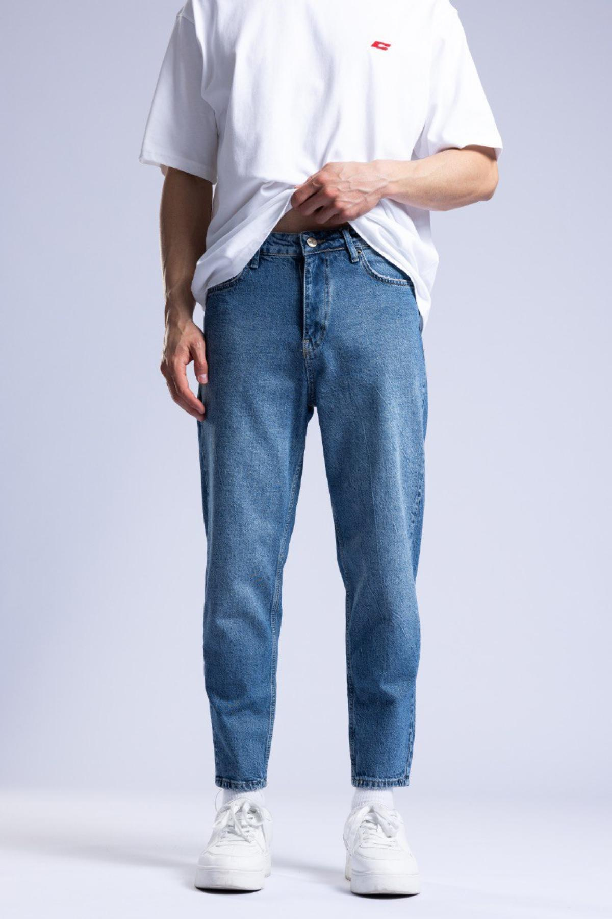 Wholesale Men Blue Boyfriend Jeans 736552
