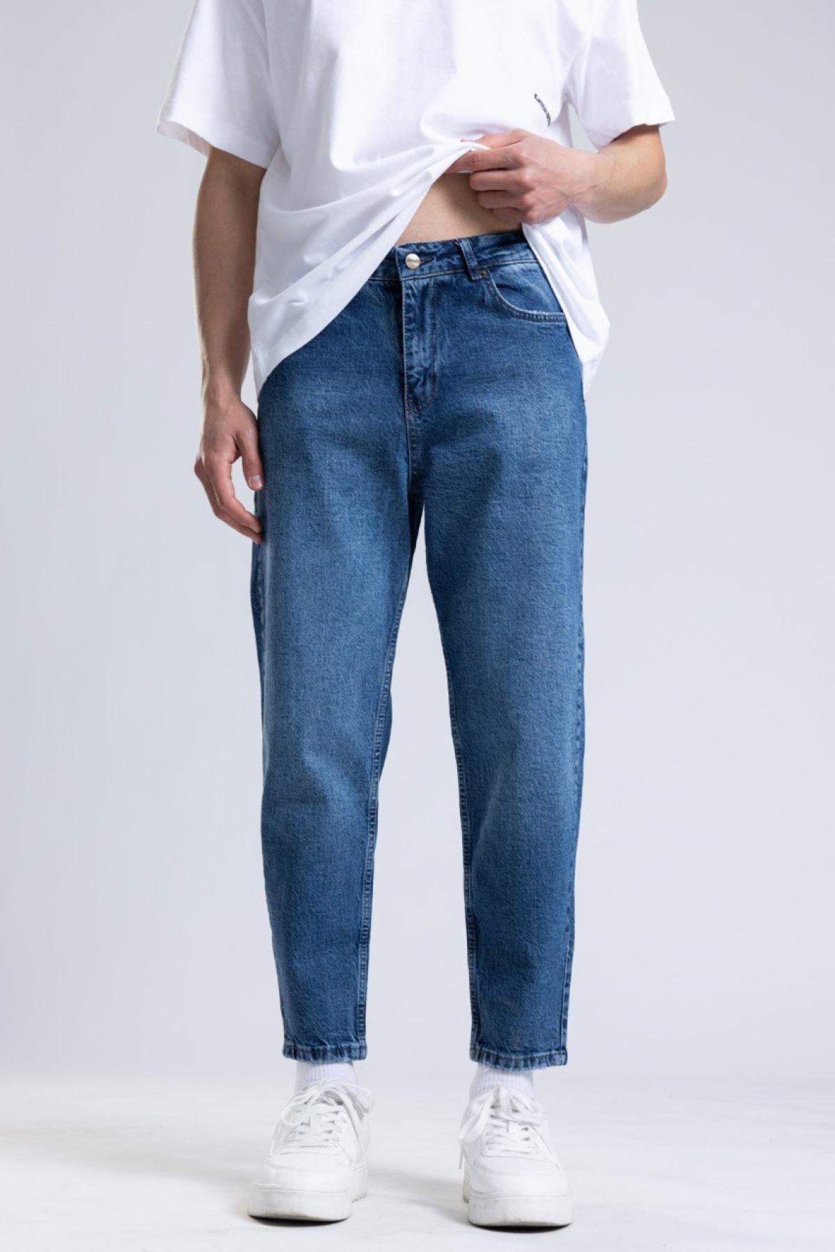 Wholesale Men Blue Boyfriend Jeans 736556