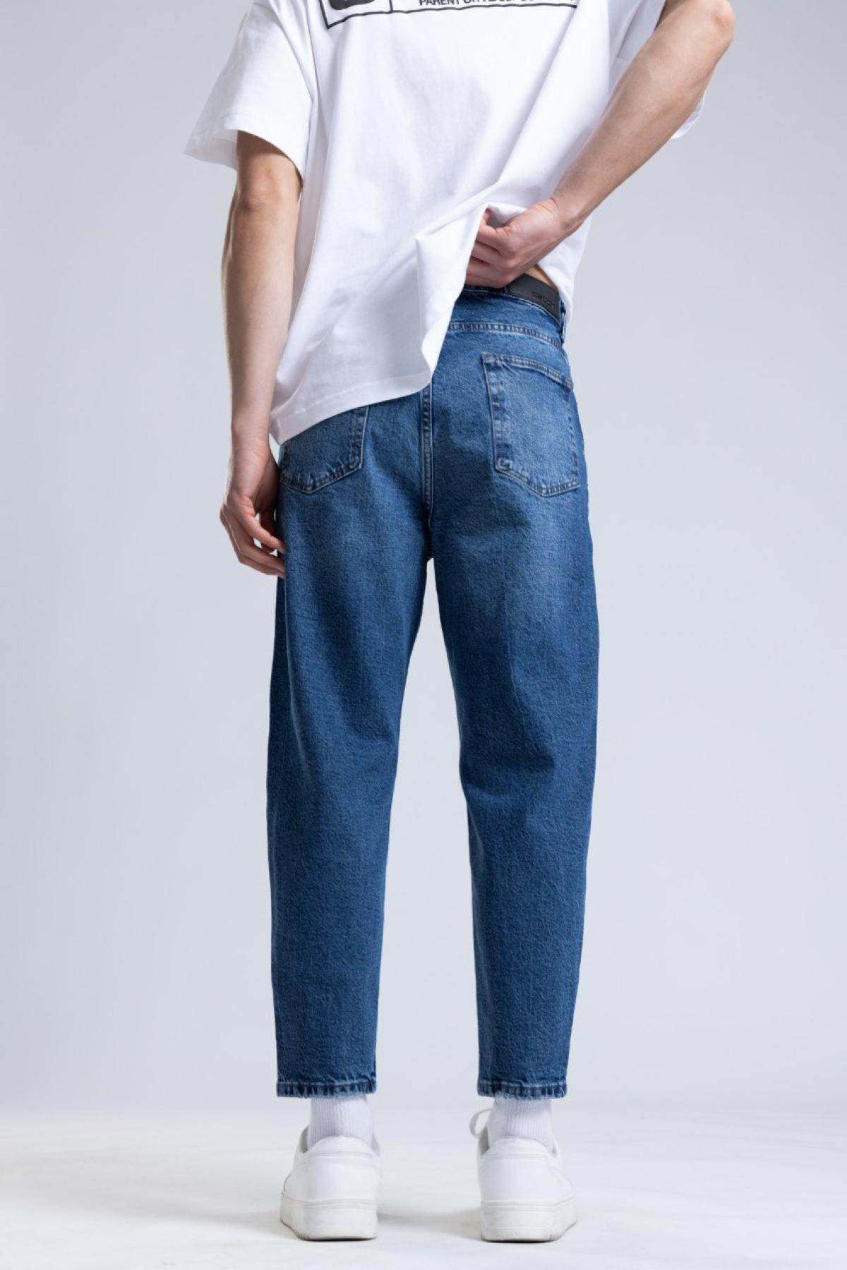 Wholesale Men Blue Boyfriend Jeans 736556