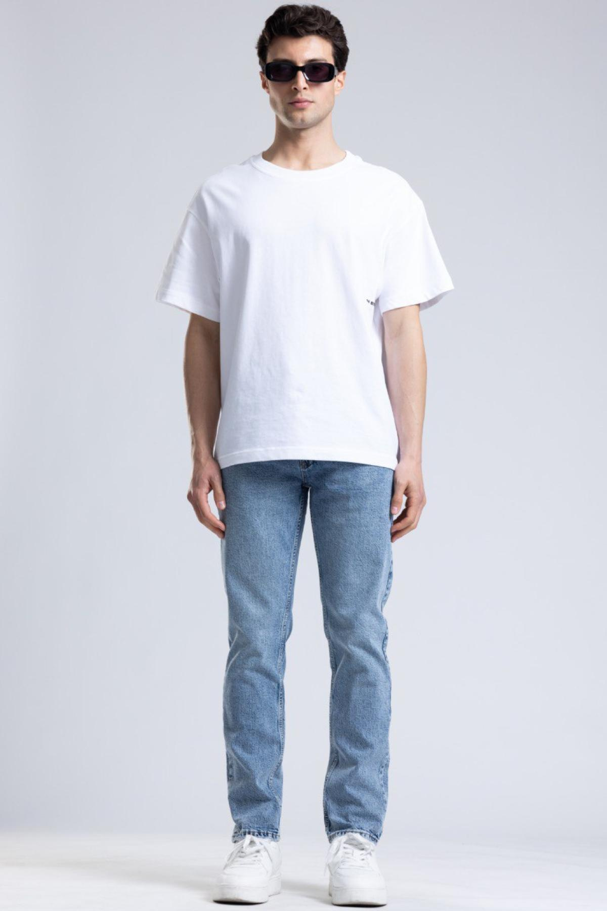 Wholesale Men Blue Regular Jeans 736557