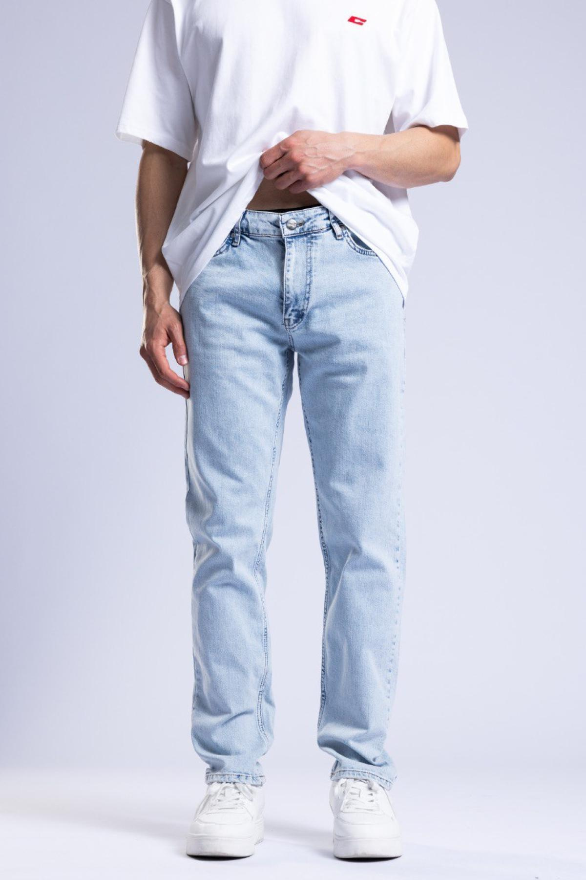 Wholesale Men Blue Regular Jeans 736547