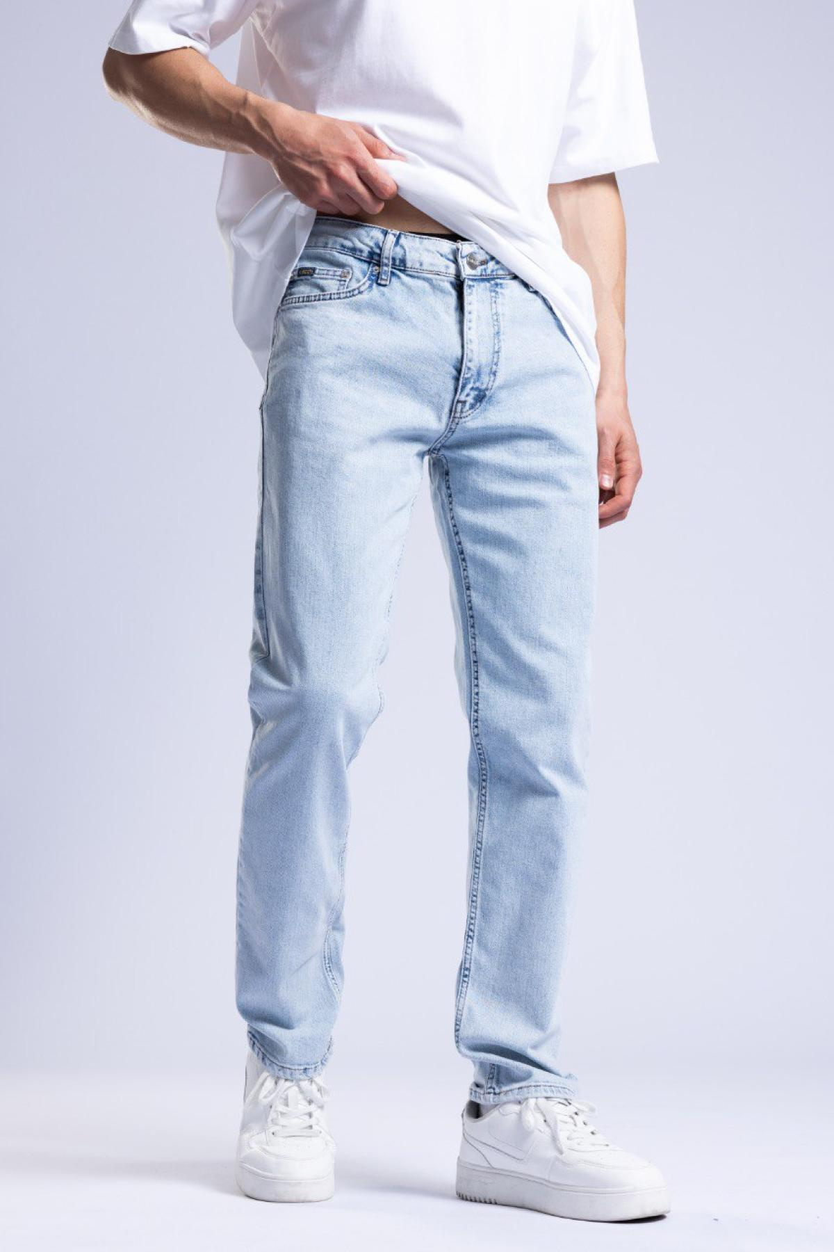 Wholesale Men Blue Regular Jeans 736547