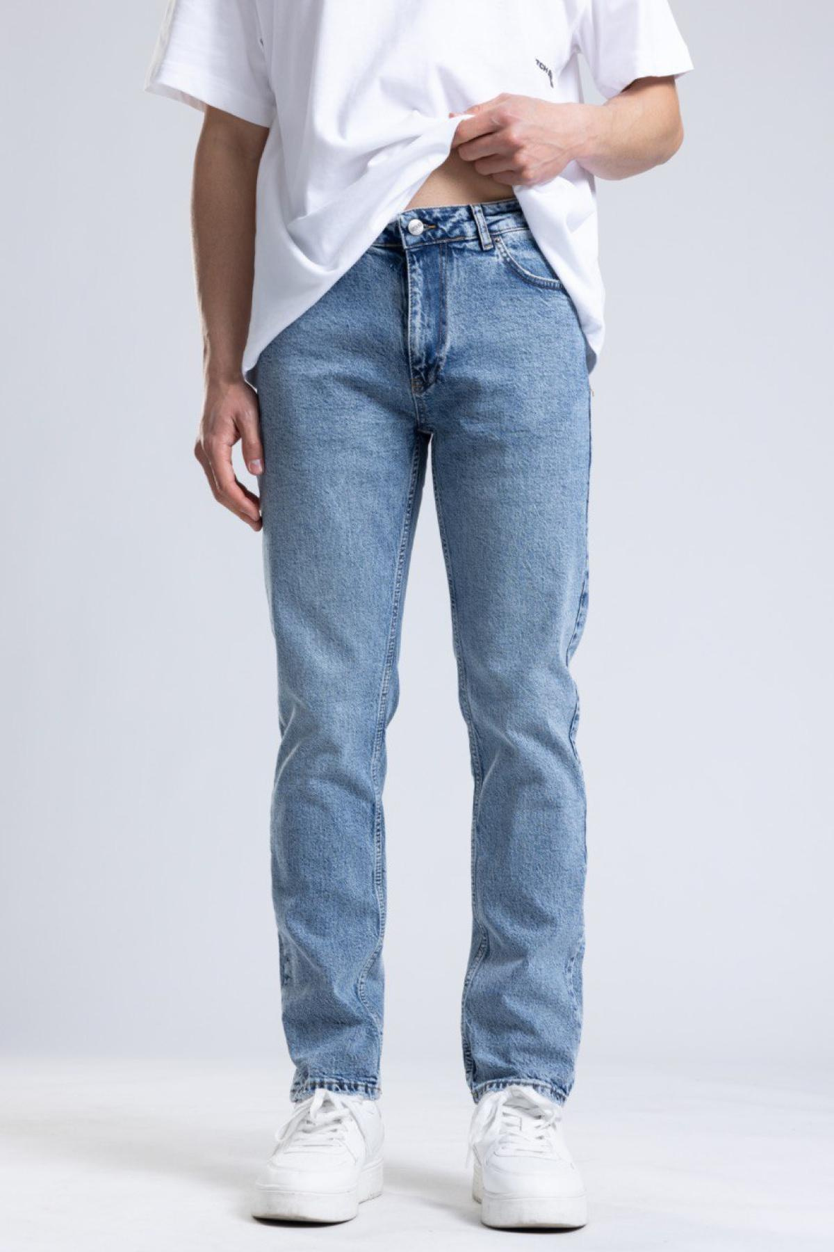 Wholesale Men Blue Regular Jeans 736557