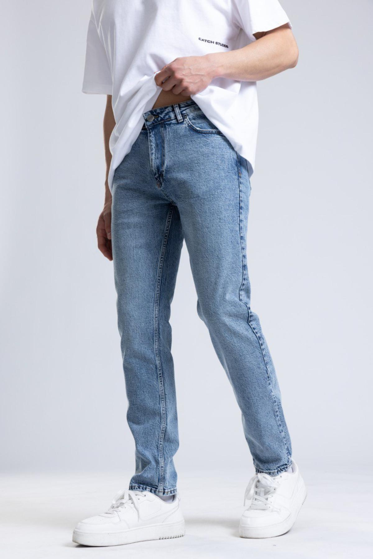 Wholesale Men Blue Regular Jeans 736557