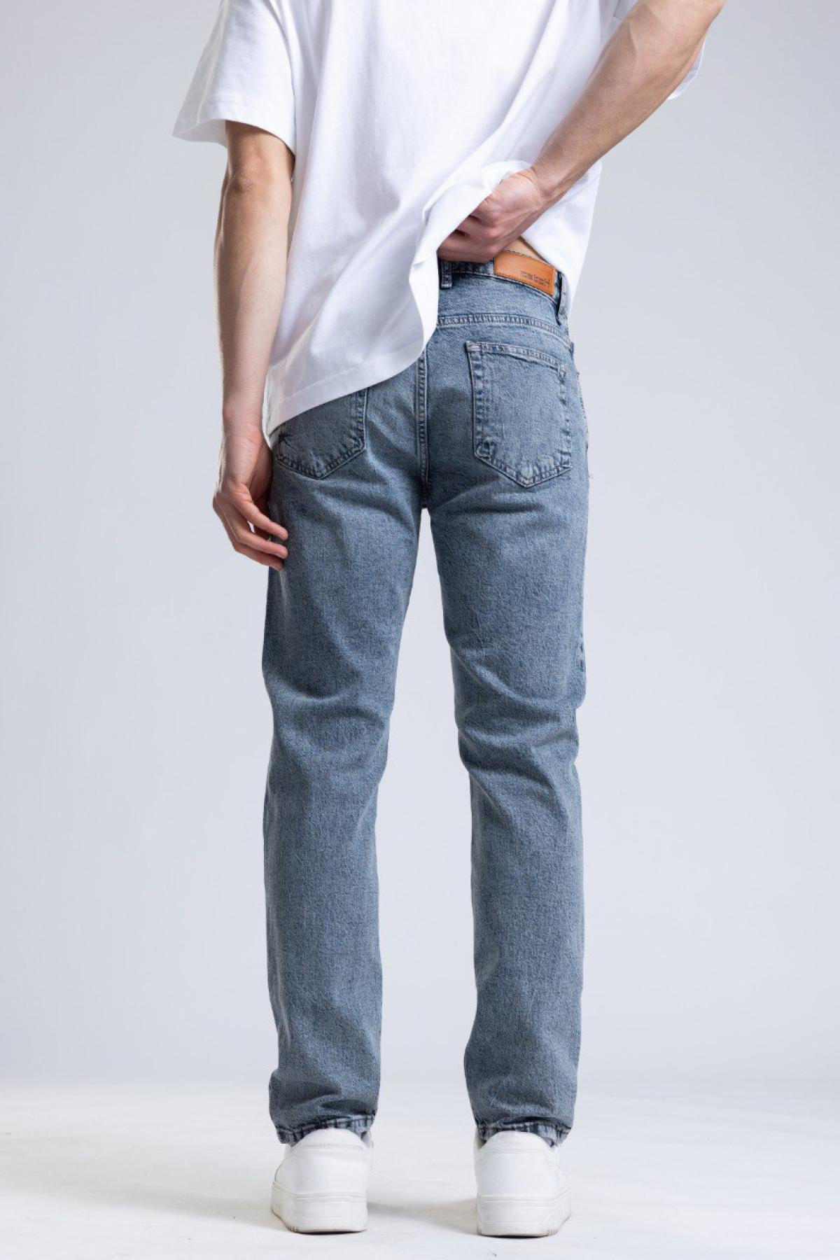 Wholesale Men Blue Regular Jeans 736554