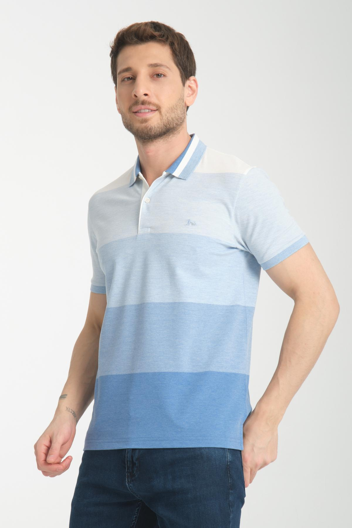 Wholesale Men Blue T-shirt 736114