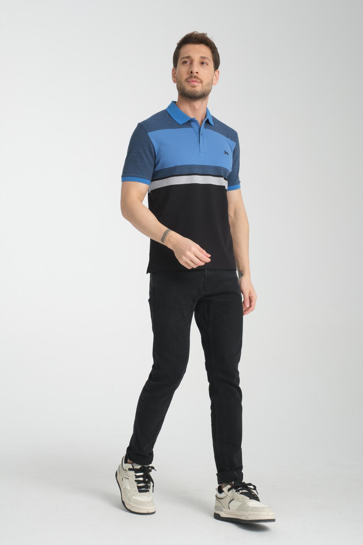 Wholesale Men Blue T-shirt 736157